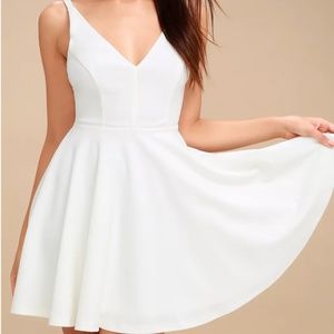 NWT Lulu's White Skater Dress
